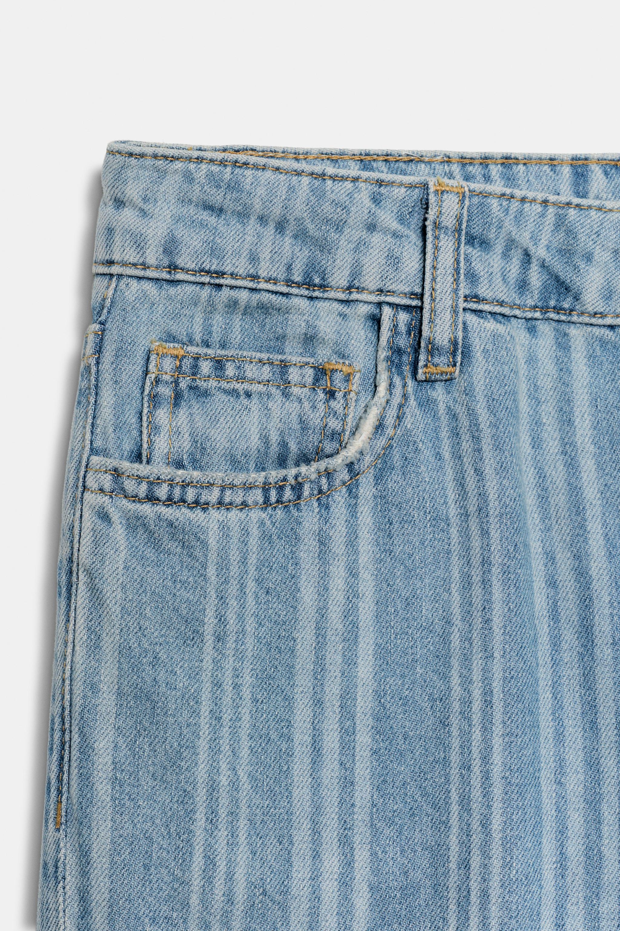 Z1975 LOW RISE STRIPED STRAIGHT JEANS